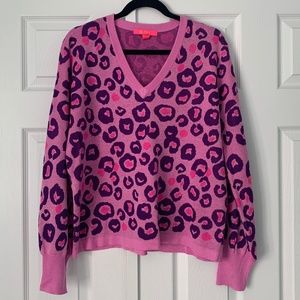 Lilly Pulitzer purple leopard sweater
